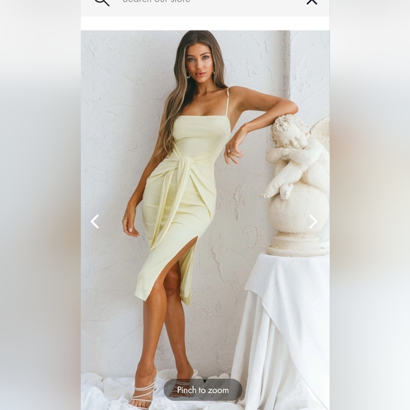 Selfie Lesie - Midi Yellow Dress - Picture 1 of 5